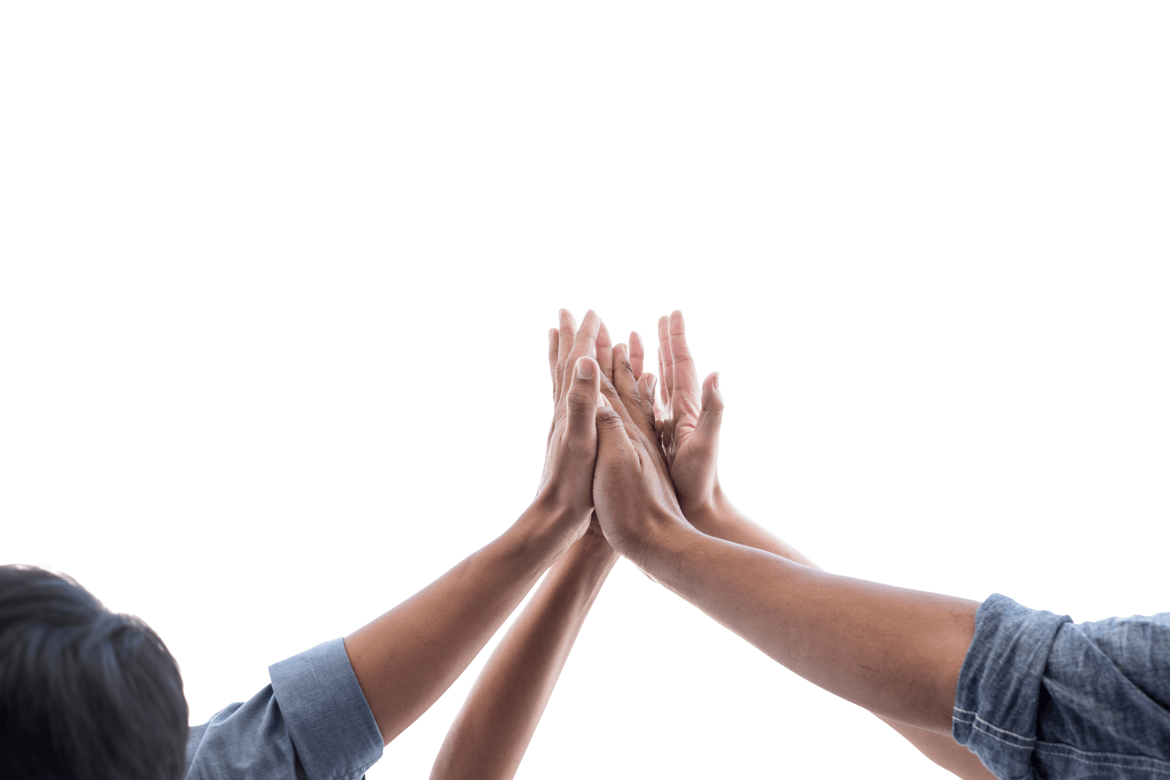 Colleagues sharing a high five, representing not-for-profit organisations